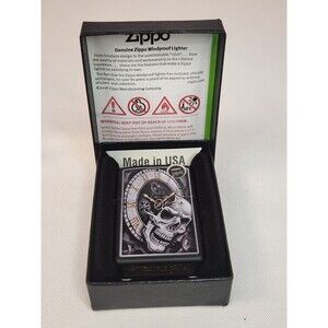 2020 Zippo Skull Clock 29854 Sealed In Original Box New